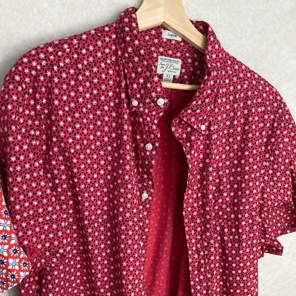 J Crew Men's Poplin Short Sleeve Button Down